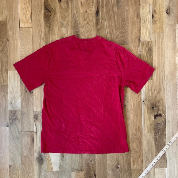 Mens Duluth Trading Co. Quarter Button Red Longtail Shirt SZ L - Picture 5 of 5